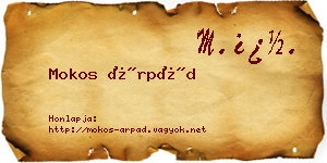 Mokos Árpád névjegykártya