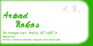 arpad mokos business card